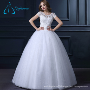 Tulle Satin Lace Ball Gowns Beaded China Custom Made Wedding Dress